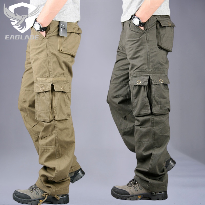 EAGLADE Tactical Cargo Pants for Men in Green | Shopee Malaysia