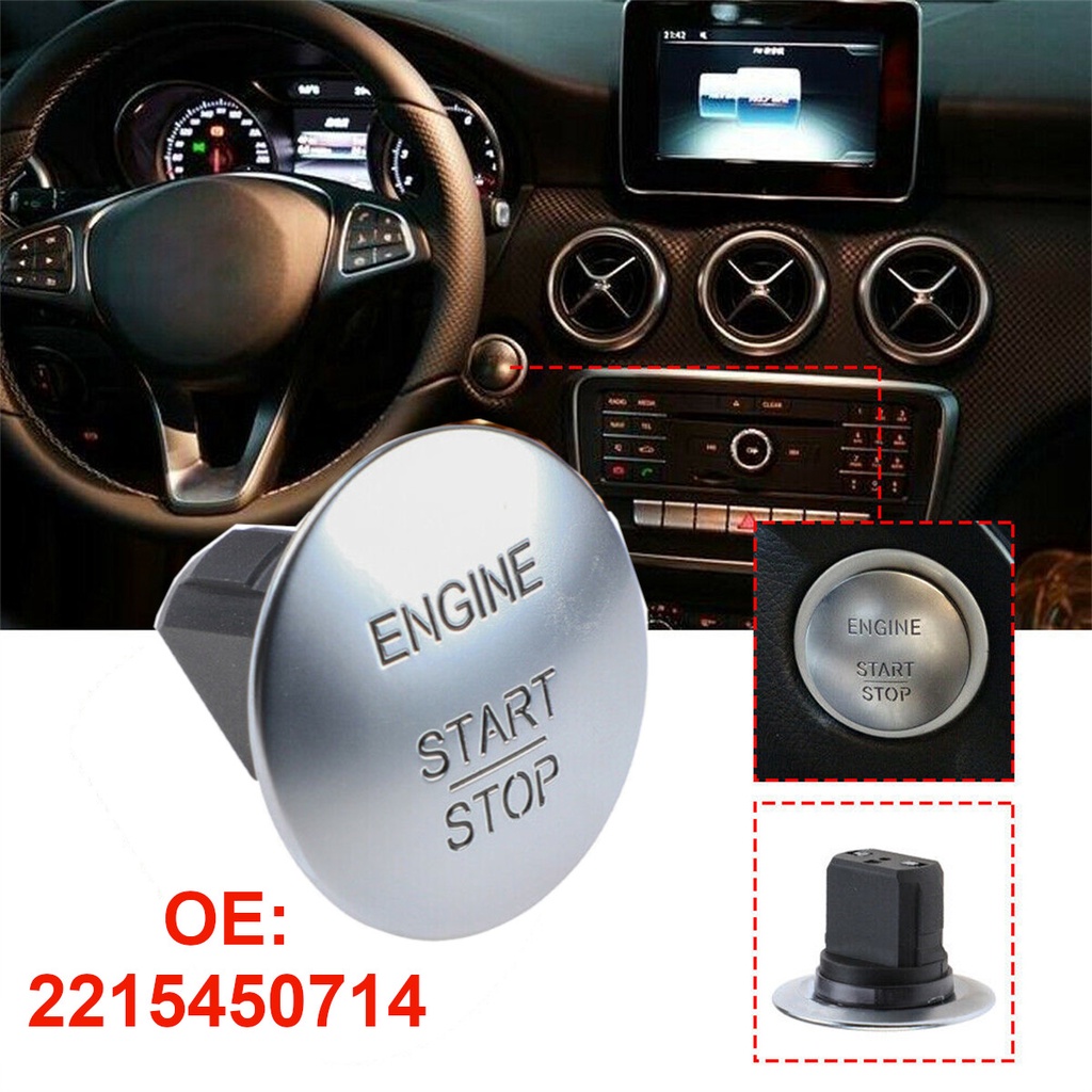 Engine Start Stop Switch Knob Button For Mercedes Benz ML GL R S E - Foto 2