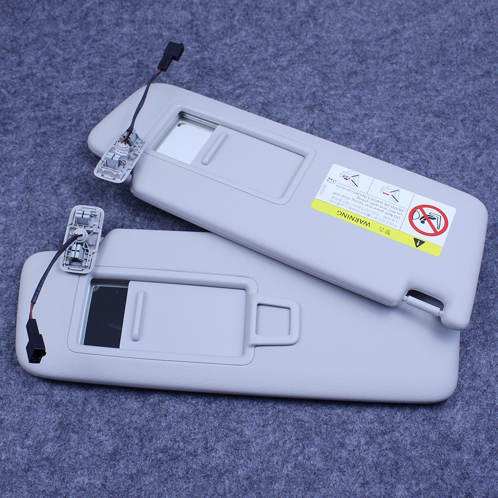 5GG857551 Gray Front Sun Visor Panel With Makeup Mirror For VW Golf 7 SportsVan Jetta MK7 T