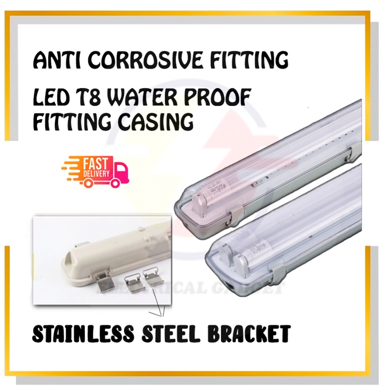 LED T8 2FT/4FT Stainless Bracket Anti Corrosive Fitting Weatherproof ...