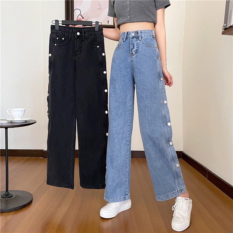 Seluar jeans wanita berkualiti tinggi 2023 Korean version of student ...