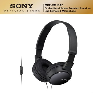 Sony MDR ZX110AP On Ear Headphones Premium Sound In Line Remote