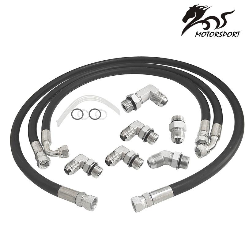 Transmission Cooler Lines Hoses with Fittings Adapters Compatible For