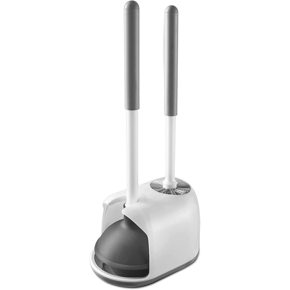 Toilet Plunger and Brush, 2 in 1 Toilet Bowl Brush Plunger Set with