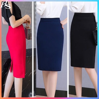 Leather Skirt for Women Plus Size Stretchy High Waisted Knee Length Wrap  Skirt Slim Fit Pencil Midi Skirts 