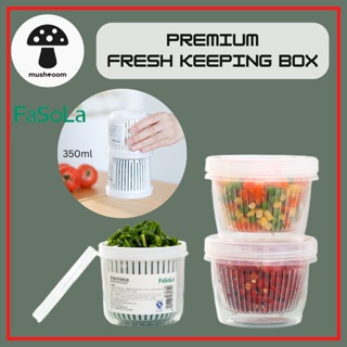 1pc Double-layer Fridge Storage Box Refrigerator Fruit Vegetable Drain  Basket Fresh-Keep Box With Lid Storage Container Kitchen Tool