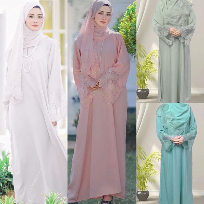Baju Raya 2024 New Muslim Women Fashion Abaya With Hijab Baju kurung