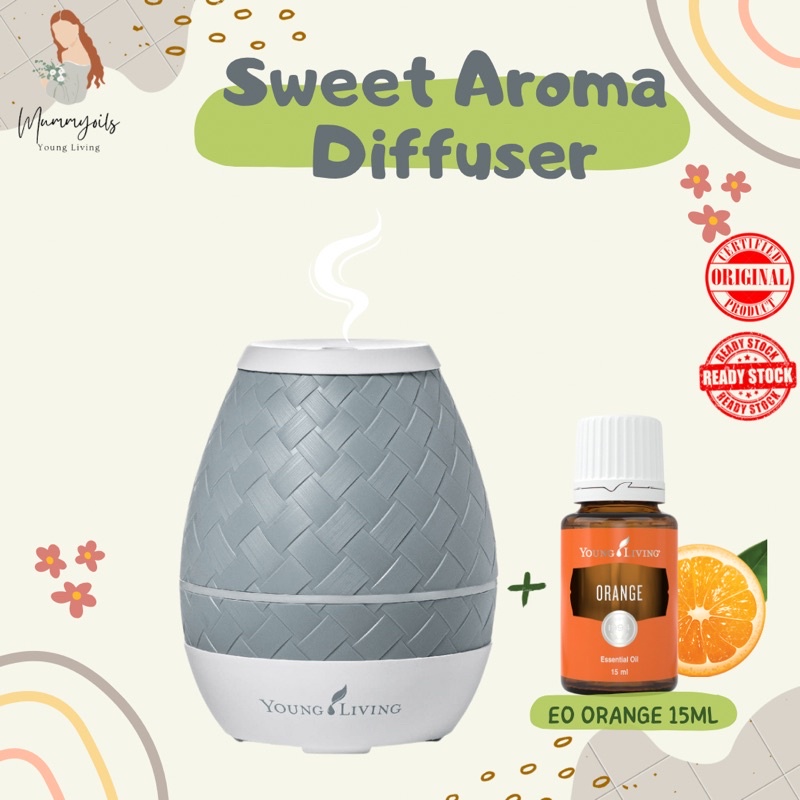 ORIGINAL Young Living Sweet Aroma Diffuser +EO 15ML Shopee Malaysia