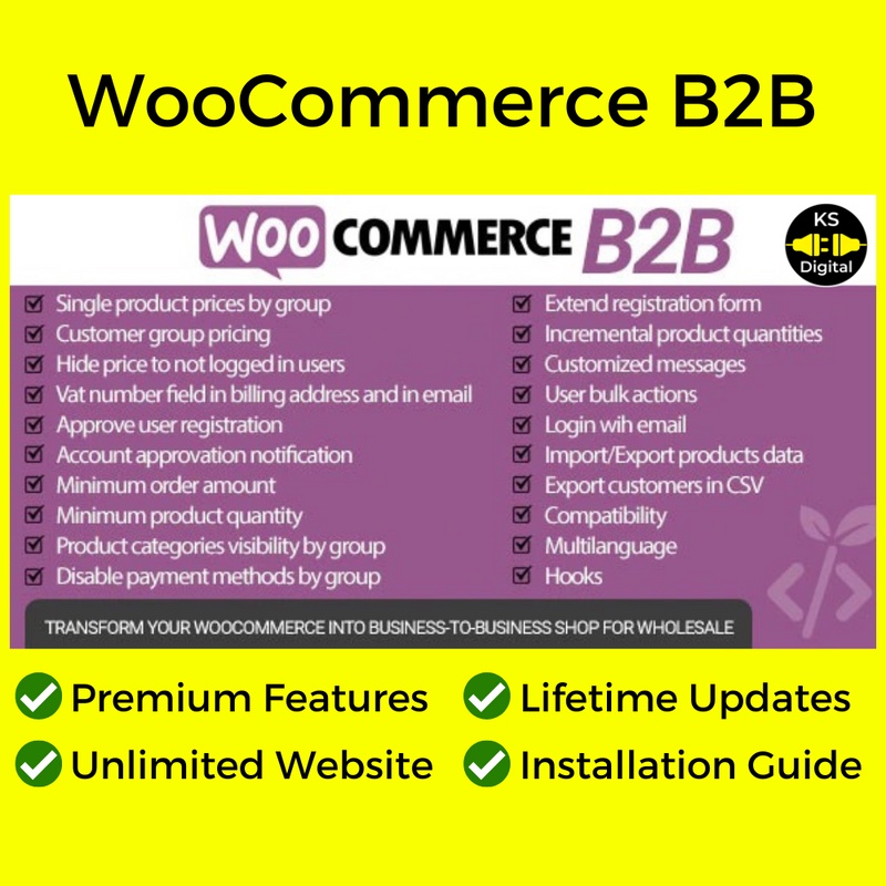 [Latest] WooCommerce B2B WordPress Plugin (Free Updates + Premium ...