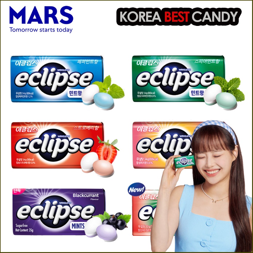 [KOREA MARS] Eclipse 6 Kinds Candy(each or 8 Tins), Watermelon