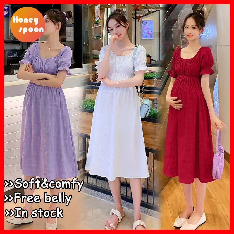 Summer Maternity Dress Sweet Chiffon Short Sleeve Nursing Dress