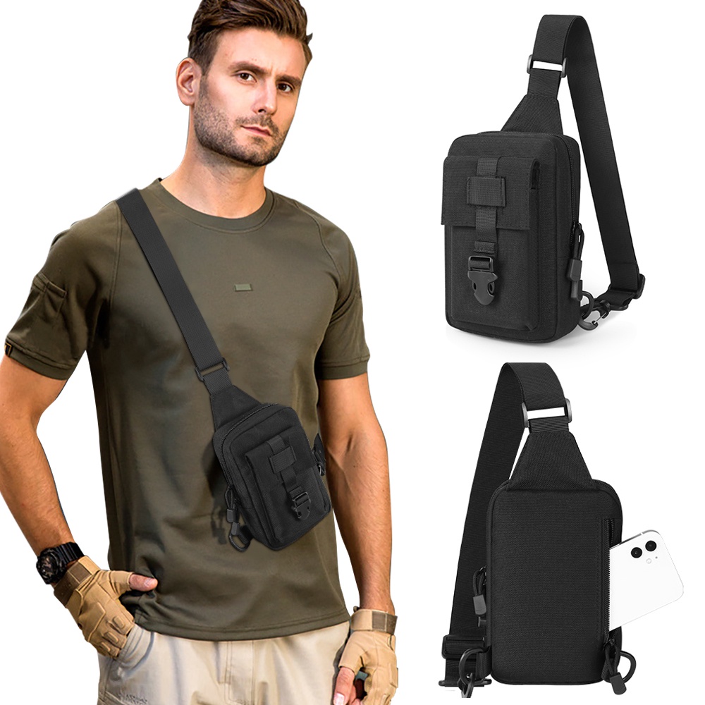 Tactical chest Bag Men Outdoor Hiking Camping Riding Sling