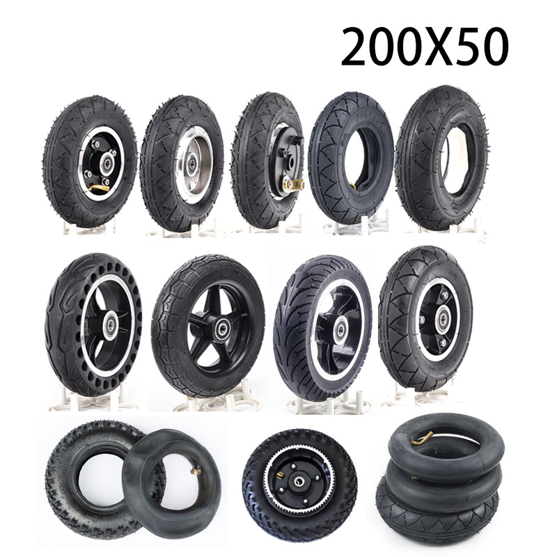 thumbnail image 2 of 8-Inch Pneumatic Off-Road Wheel – 200x50 Tire For Mountain Scooters & Skateboards, Durable Rubber & Alloy Hub 2 of 10