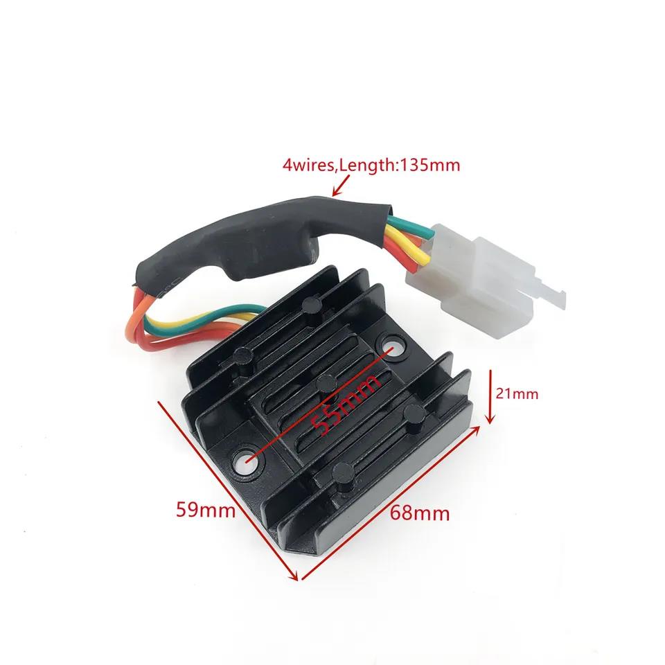 4 Pin Wires Voltage Regulator Rectifier with Capacitor For 250cc Baja ...