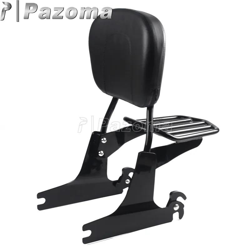 Motorcycles Detachable Backrest Rear Luggage Rack Passenger Sissy Bar ...
