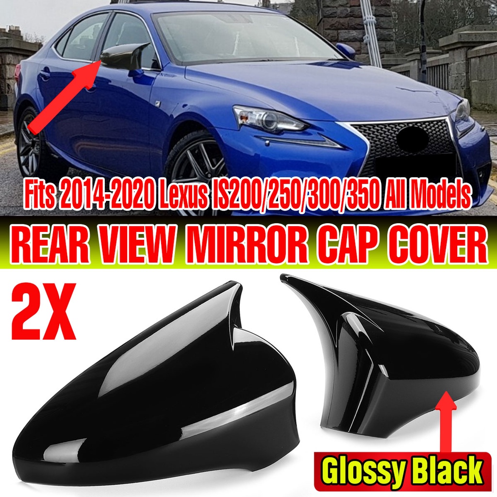 New 2x Rearview Mirror Cover Wing Side Mirror Cap For Lexus IS200 IS250