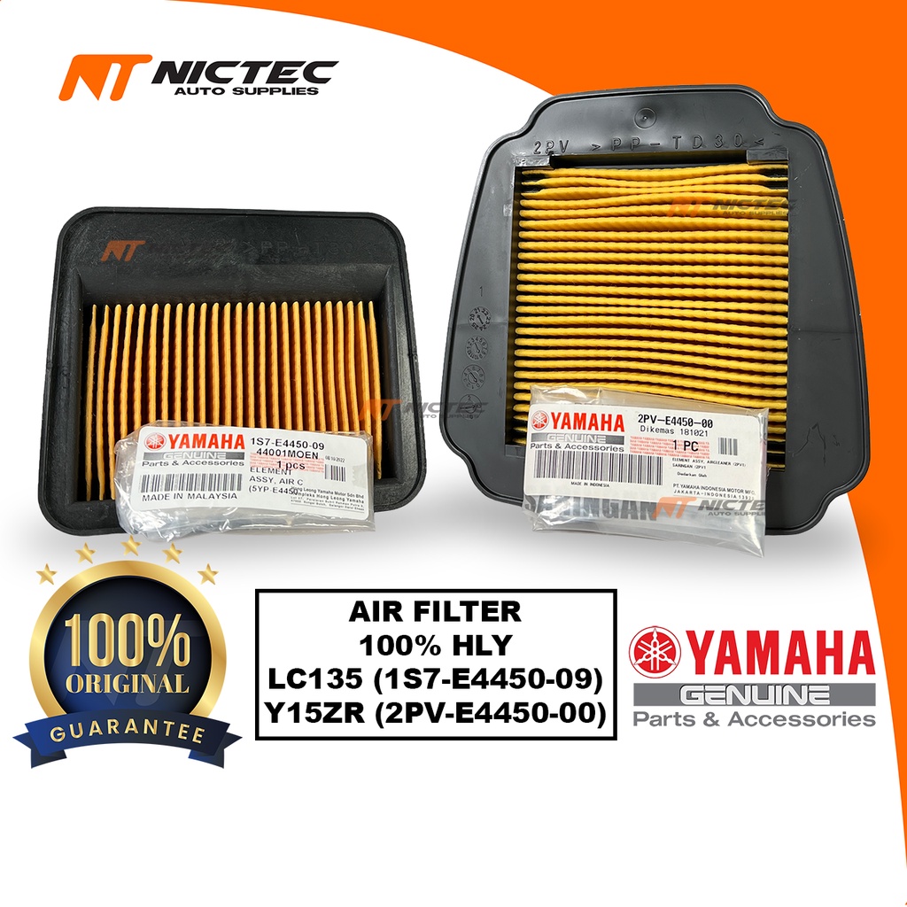 AIR FILTER LC135 Y15ZR ORIGINAL HONG LEONG YAMAHA AIR CLEANER AIR ELEMENT PENAPIS UDARA 1S7