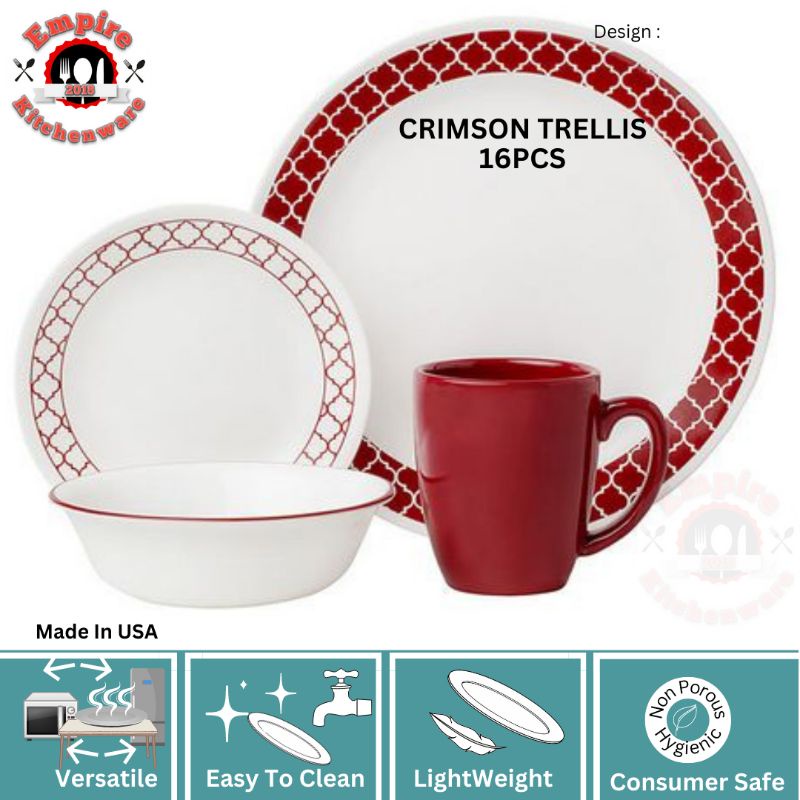 Corelle crimson trellis shop