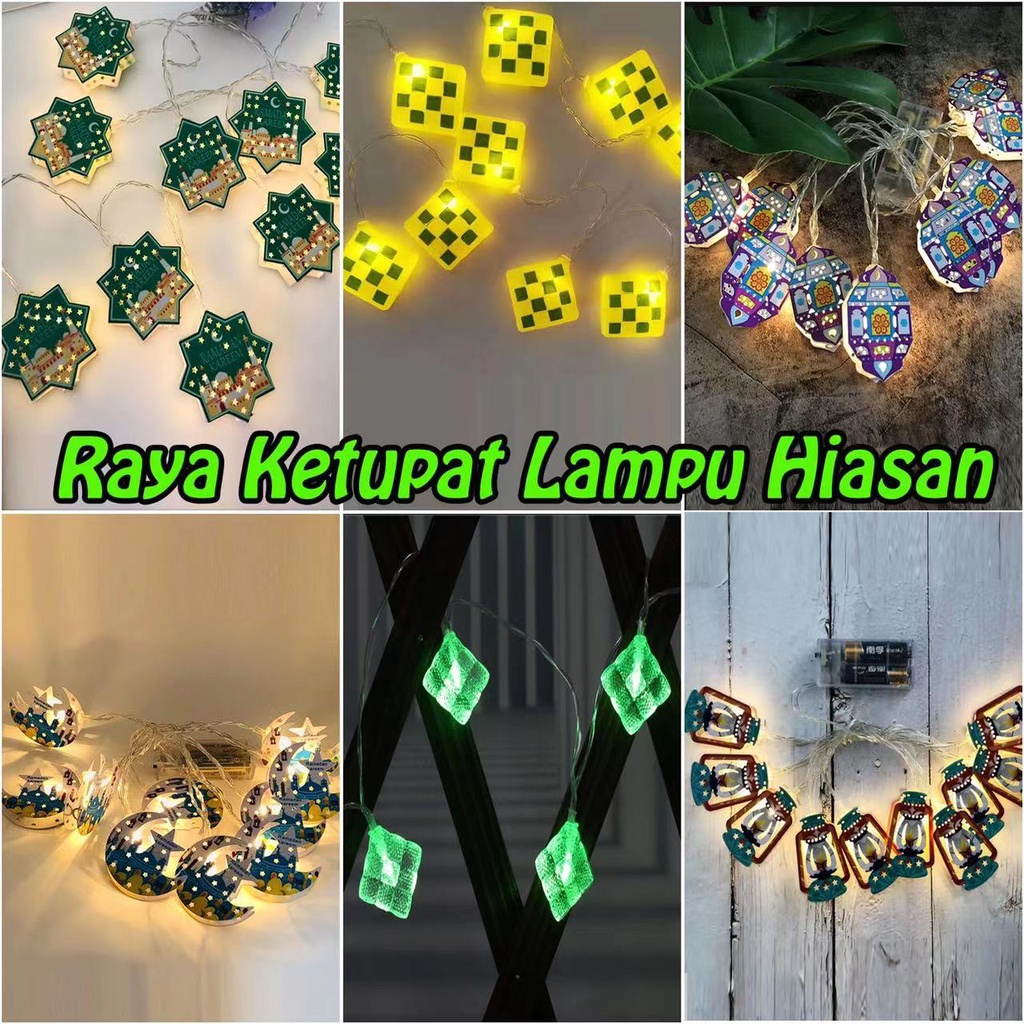 Raya 10 LED Lamp Decoration Muharram String Lights Battery Powered Lamp ...
