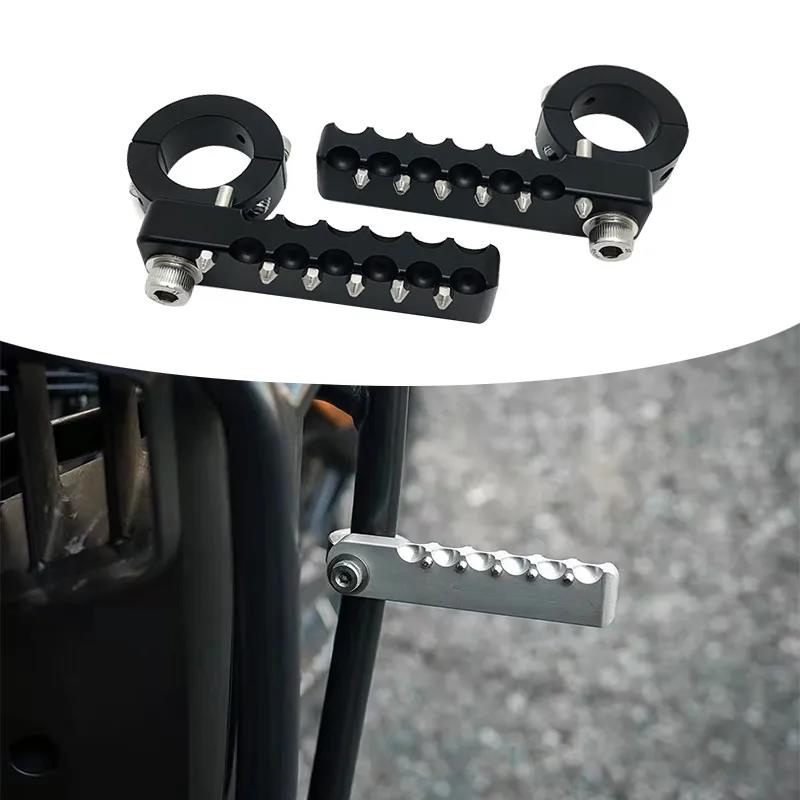 22mm 25mm 28mm Crash bar Motorcycle Highway Front Foot Pegs Folding ...