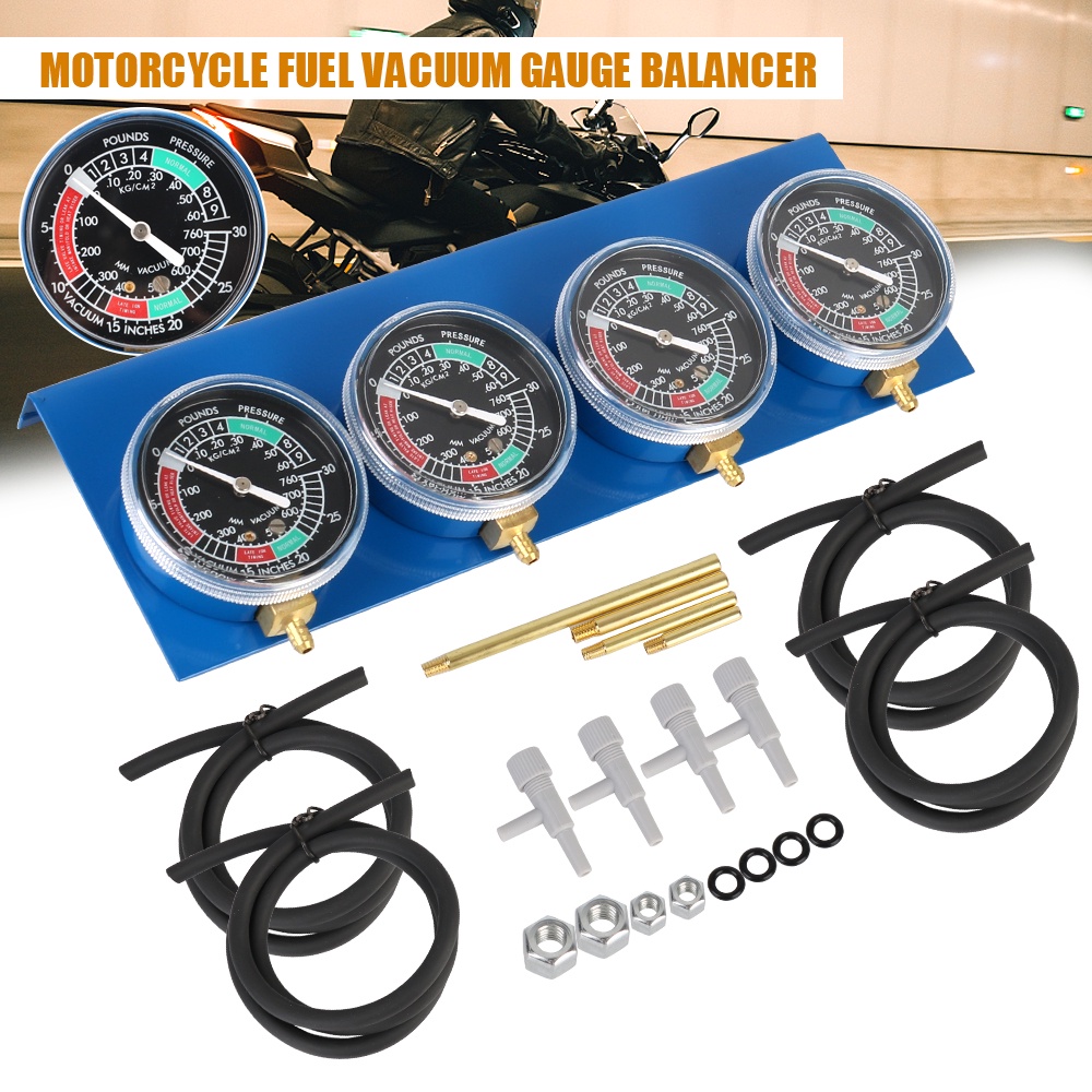 For 4 Cylinder Engines Machines Vacuum Balancer Gauge Synchronizer Tool
