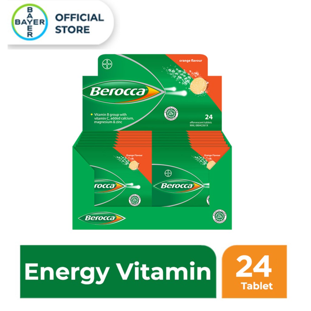 [Single Sachets] Berocca Orange Effervescent Tablets (12 x 2 Sachets