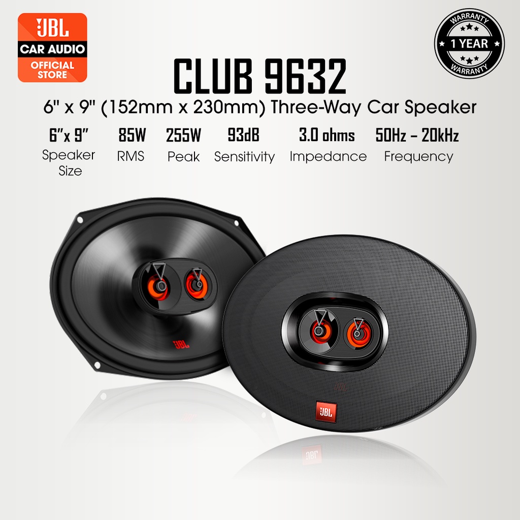 JBL Club 9632 3-Way Car Speaker (6" x 9"/152mm x 230mm) | Shopee Malaysia