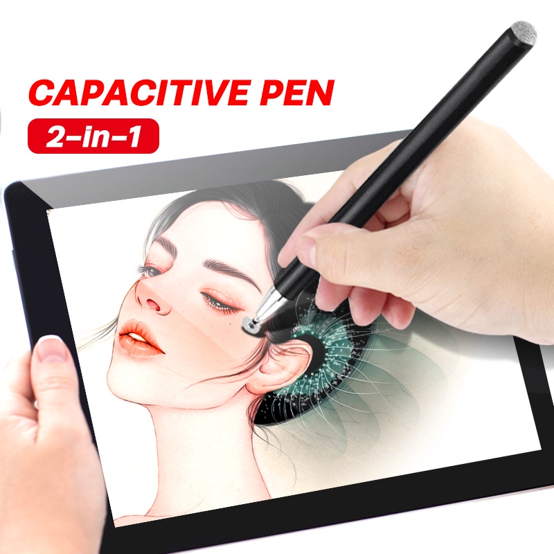 Universal 2 in 1 Capacitive Stylus Pen Screen Touch Pencil High ...