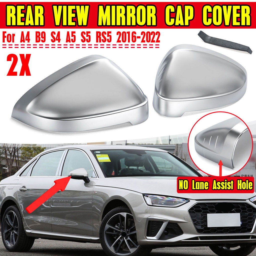 Chrome Silver Side Wing Mirror Caps For Audi A4 B9 S4 A5 S5 RS5 2016 ...