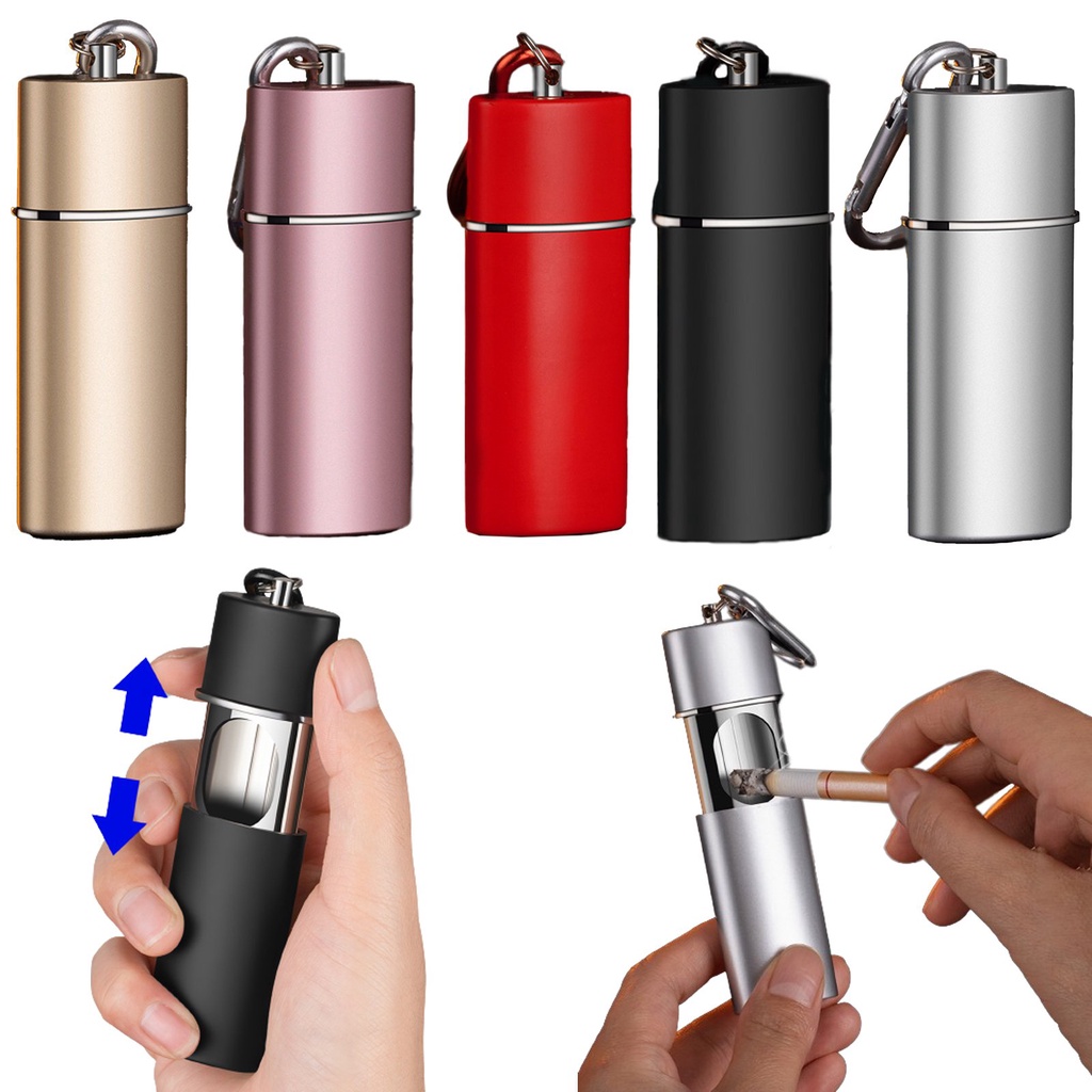 Portable Pocket Ashtray Premium Fireproof ABS Metal Smell Proof Cool