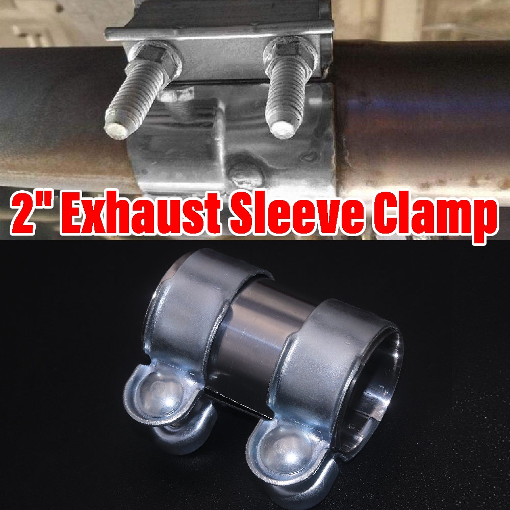 JEAZEA Universal Stainless Steel 2"; Exhaust OD Pipe Clamp Butt Joint