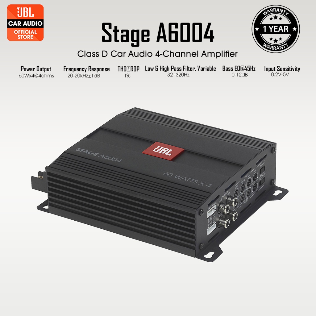 JBL Stage A6004 4 Channel Class D Car Amplifier Shopee Malaysia