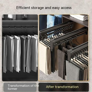 Multifunctional Pull-Out Retractable Clothes Hat Storage Rack, Wardrobe ...