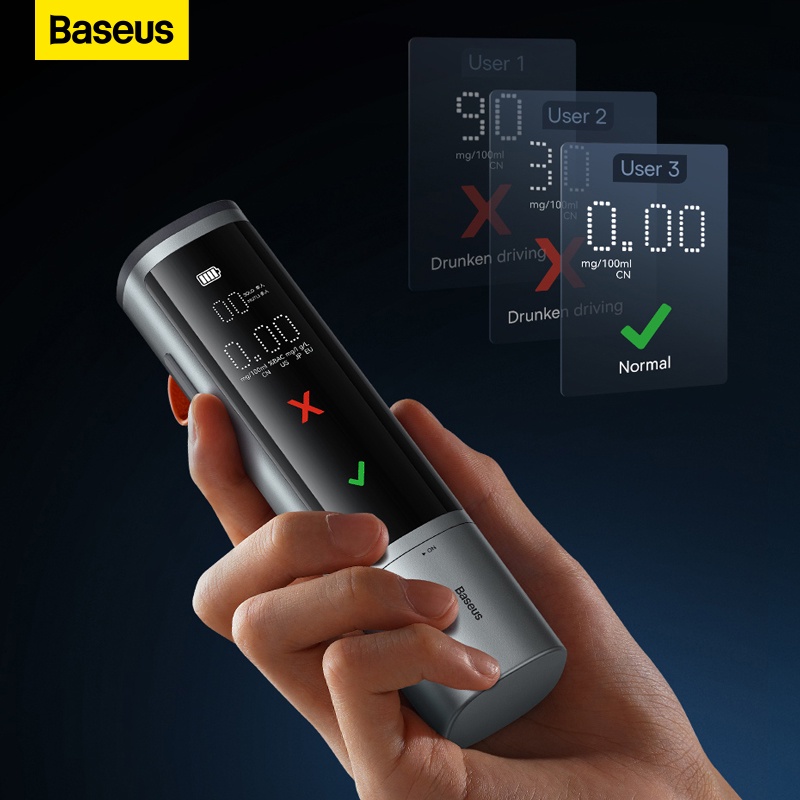 Baseus Alcohol Tester Professional Breathalyzer Alcotest With LED