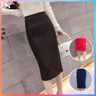 High Waist Long Pencil Skirt Office Ladies Maxi Formal Skirt Elegant Women  Elasticity Skirts Slit Plus Size 3XL 4XL 5XL