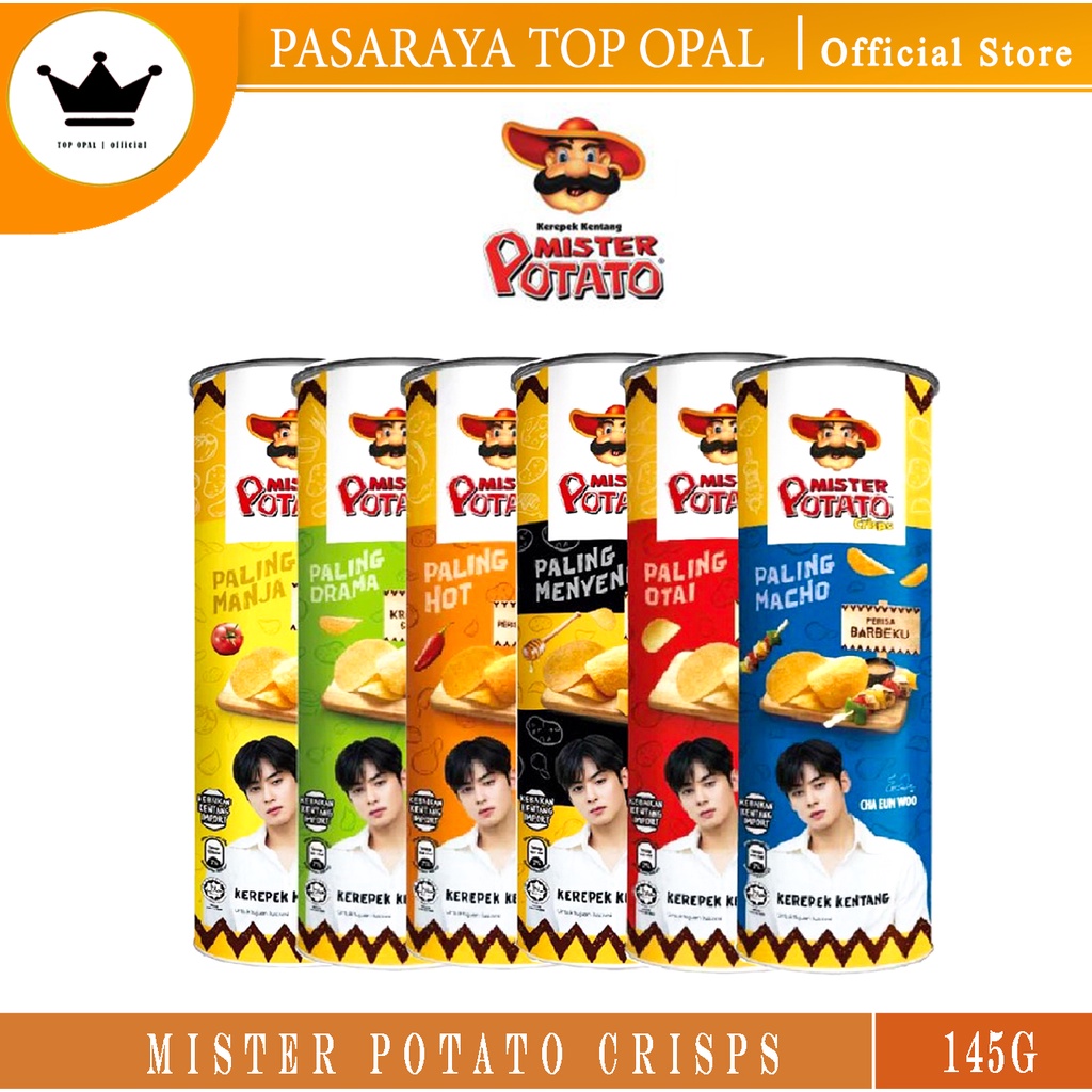 Cruchy Mister Potato Crisps Assorted Flavors 2 x 145g