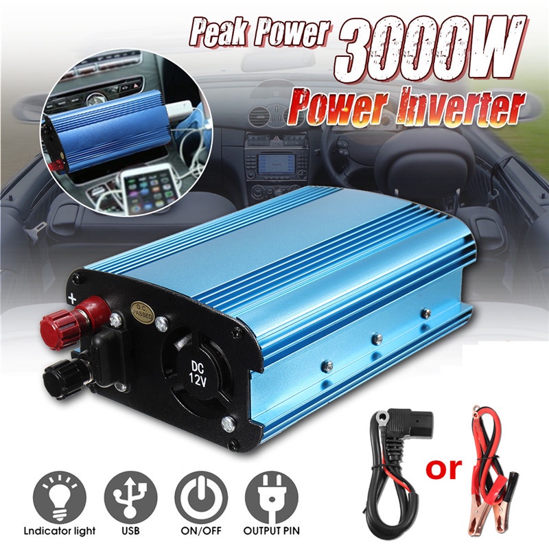 Car Inverters 3000W DC 12/24/48V/60V To 220V Solar Power Inverter ...