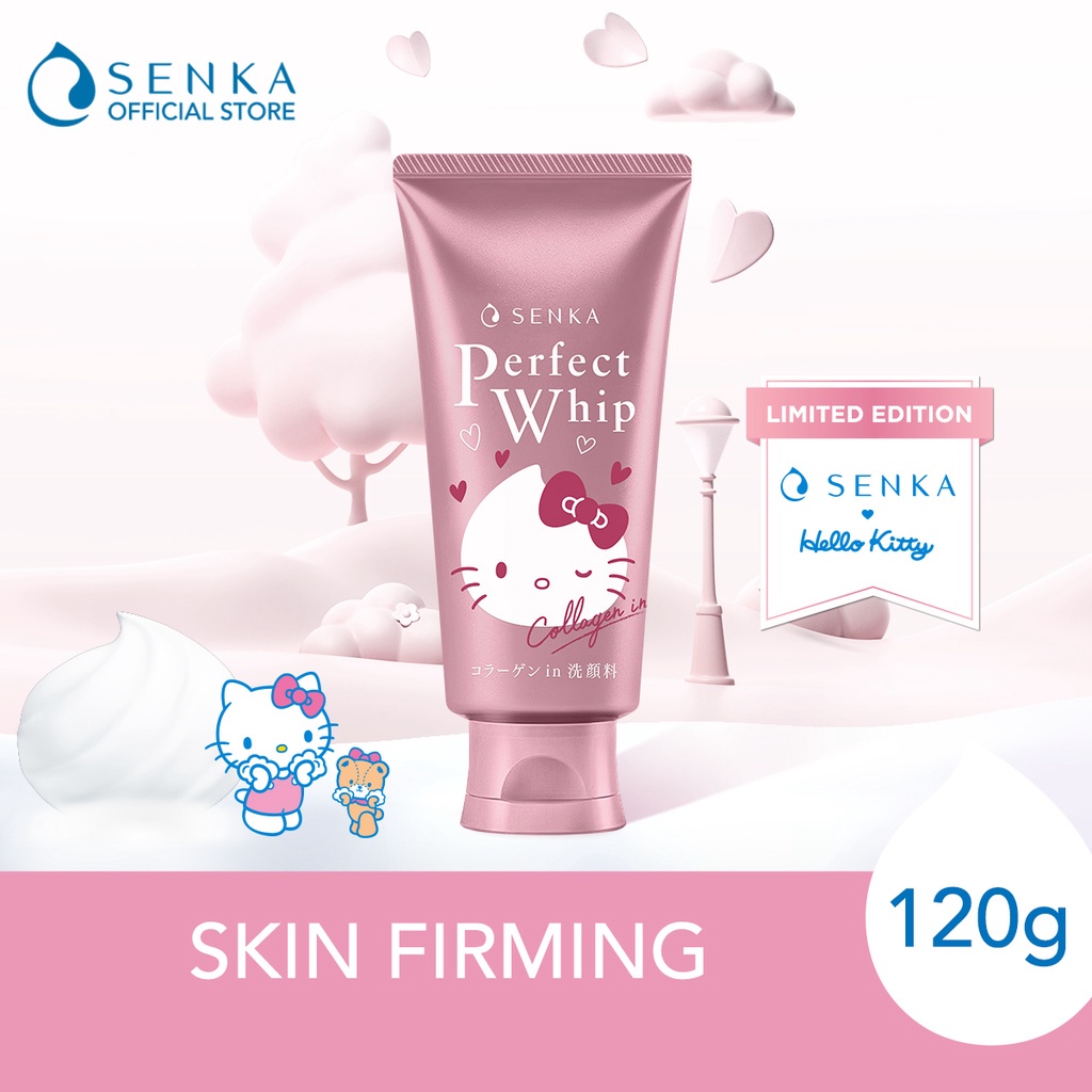 Hello Kitty Senka Perfect Whip Collagen In Cleanser (120g) | Shopee 