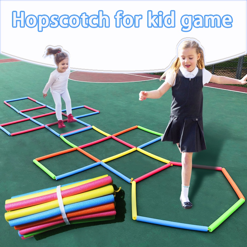 foam Hopscotch Kids Jump Lattice Game Training Sport Toys Foam Sticks ...
