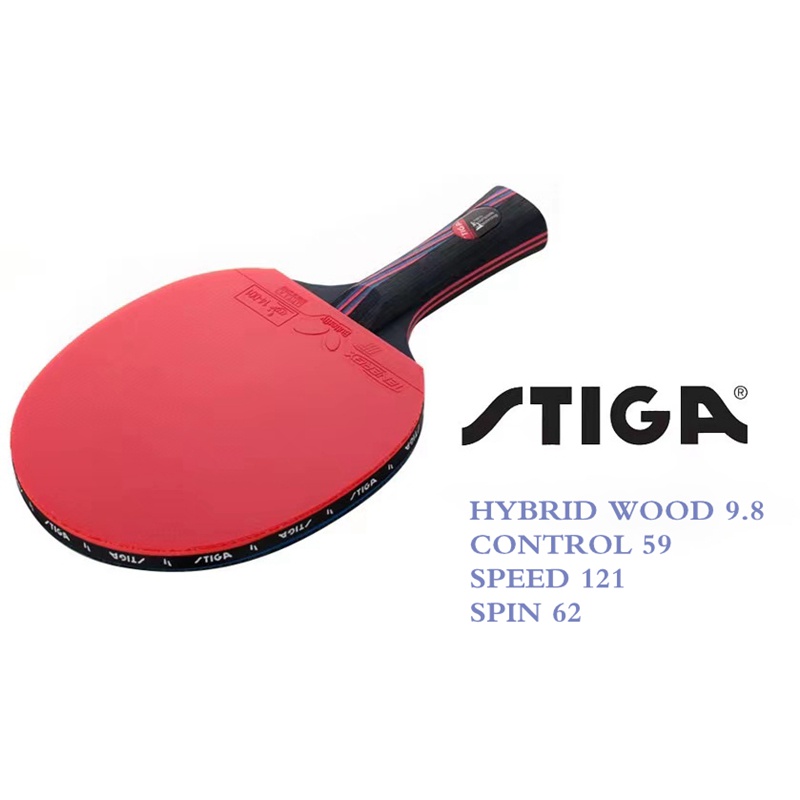 STIGA Hybrid Wood 9.8 Brand Quality Table tennis racket double face