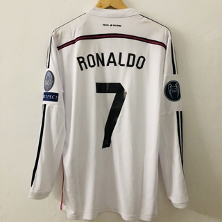 Ronaldo 7 Real Madrid Home Full sleeve Retro Jersey 2014-15