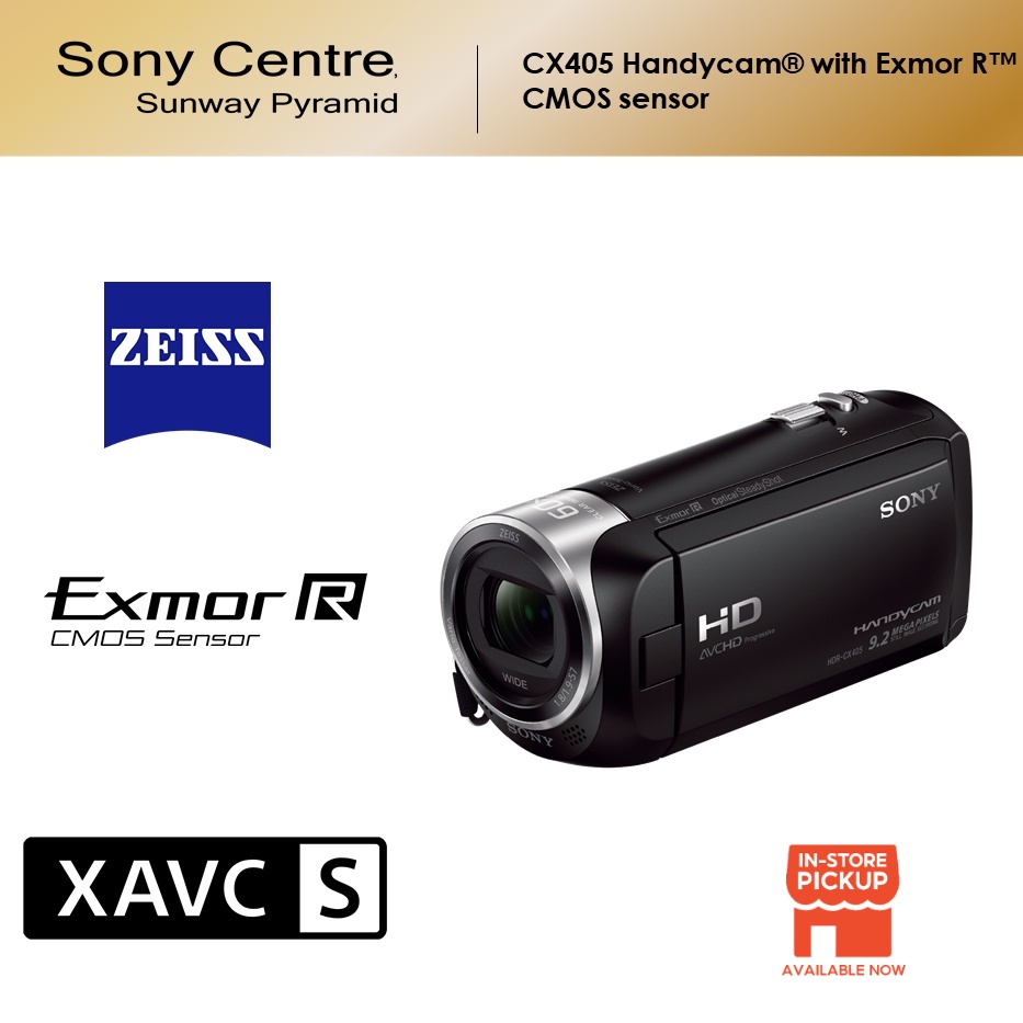 SONY HDRCX405 CX405 Handycam ® with Exmor R™ CMOS sensor Shopee Malaysia