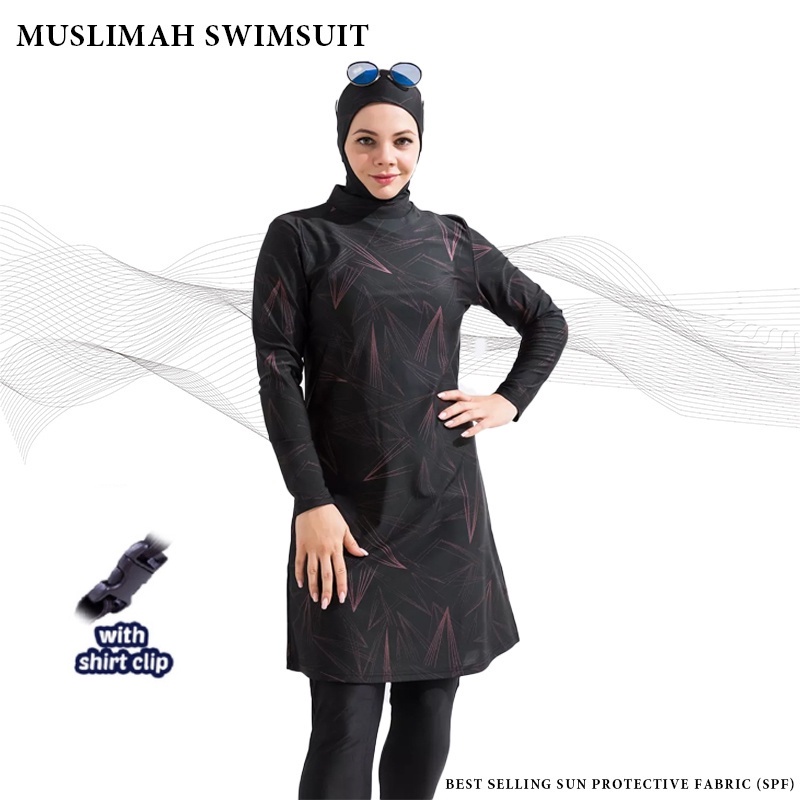 Neutral sleeveless burkini | Paars - Elif Boutique