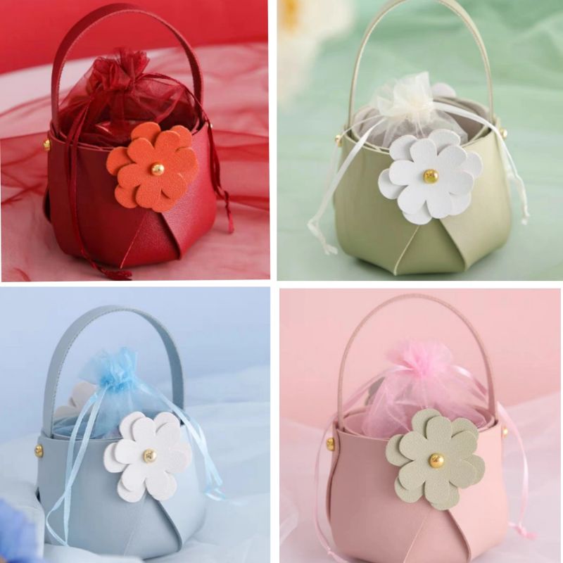 [READY STOCK] Leather Wedding Door Gift doorgift kahwin beg Goodies Bag ...