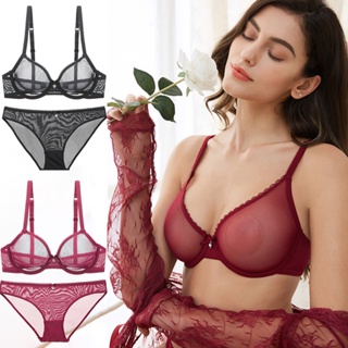 Dropshipping Varsbaby Sexy Ultra-thin transparent Lingerie set plus