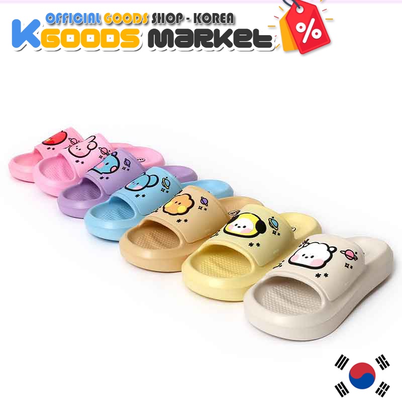 BT21 minini Bini Official Character Slippers | Shopee Malaysia