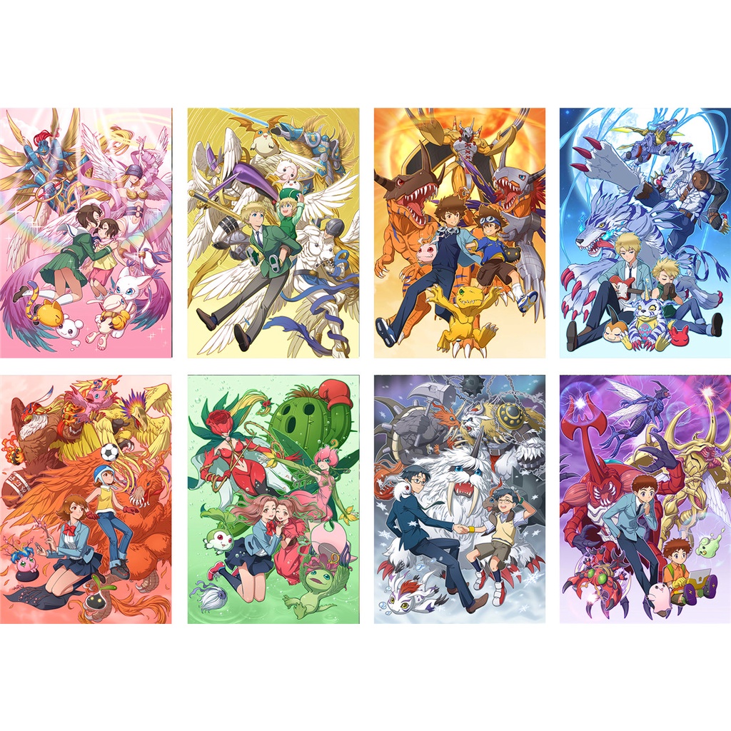 Anime Digimon Adventure Gabumon Tailmon Koromon A3 Posters Print ...