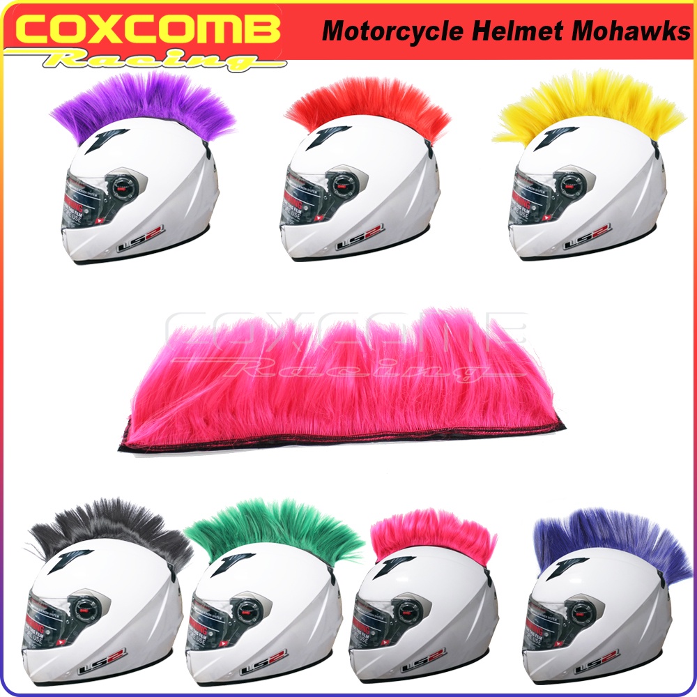 RydeWear 8" Uneven Style Rubber Mohawk For Dirt Bike / ATV Helmets - Peel & Stick