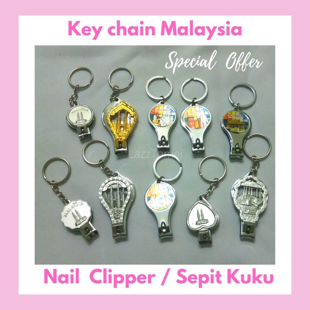 Key Chain Malaysia Melaka metal nail clipper key dwi function open ...