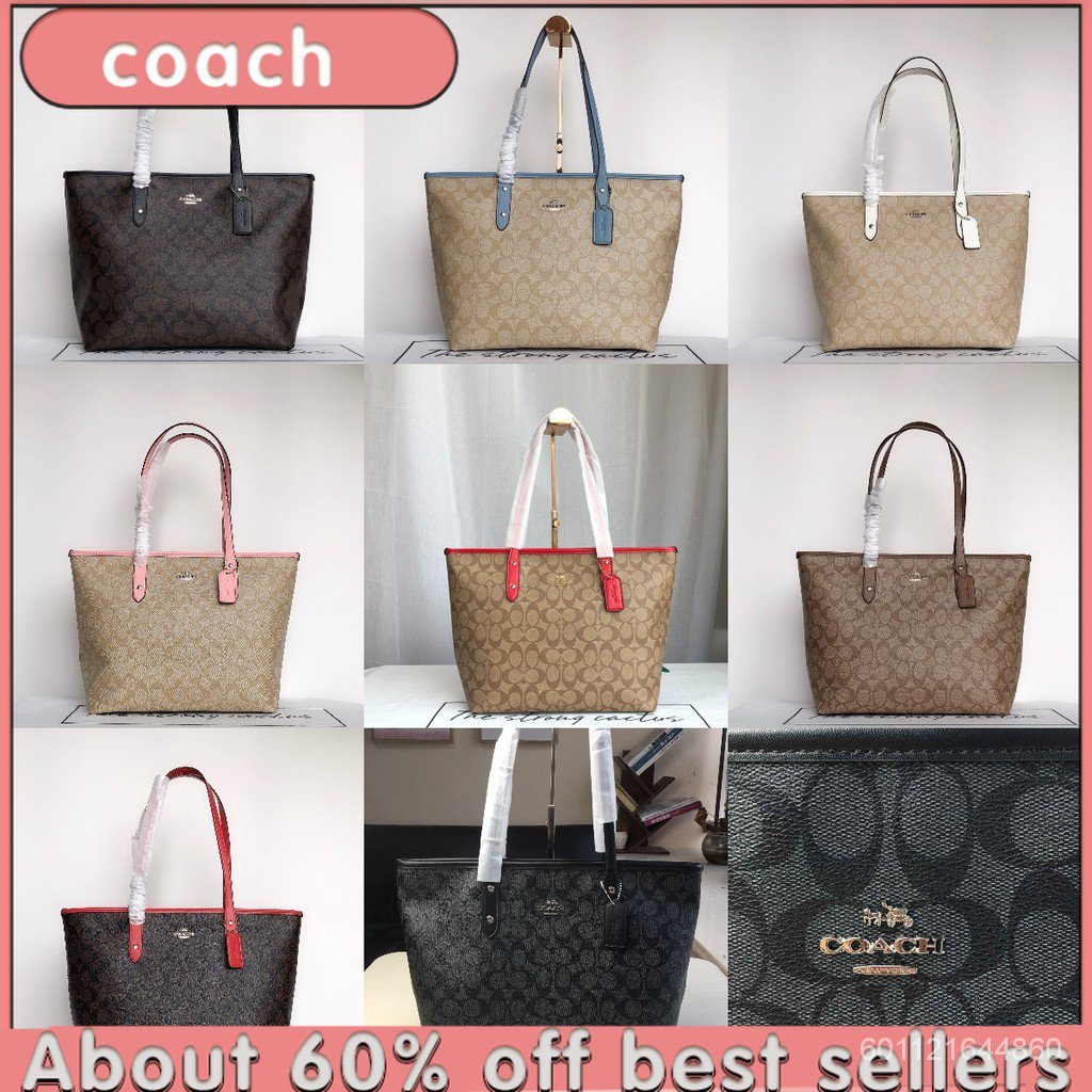 (100 Original) COACH F58292 Women's Fashion Tote Bag/Handbag/Bucket